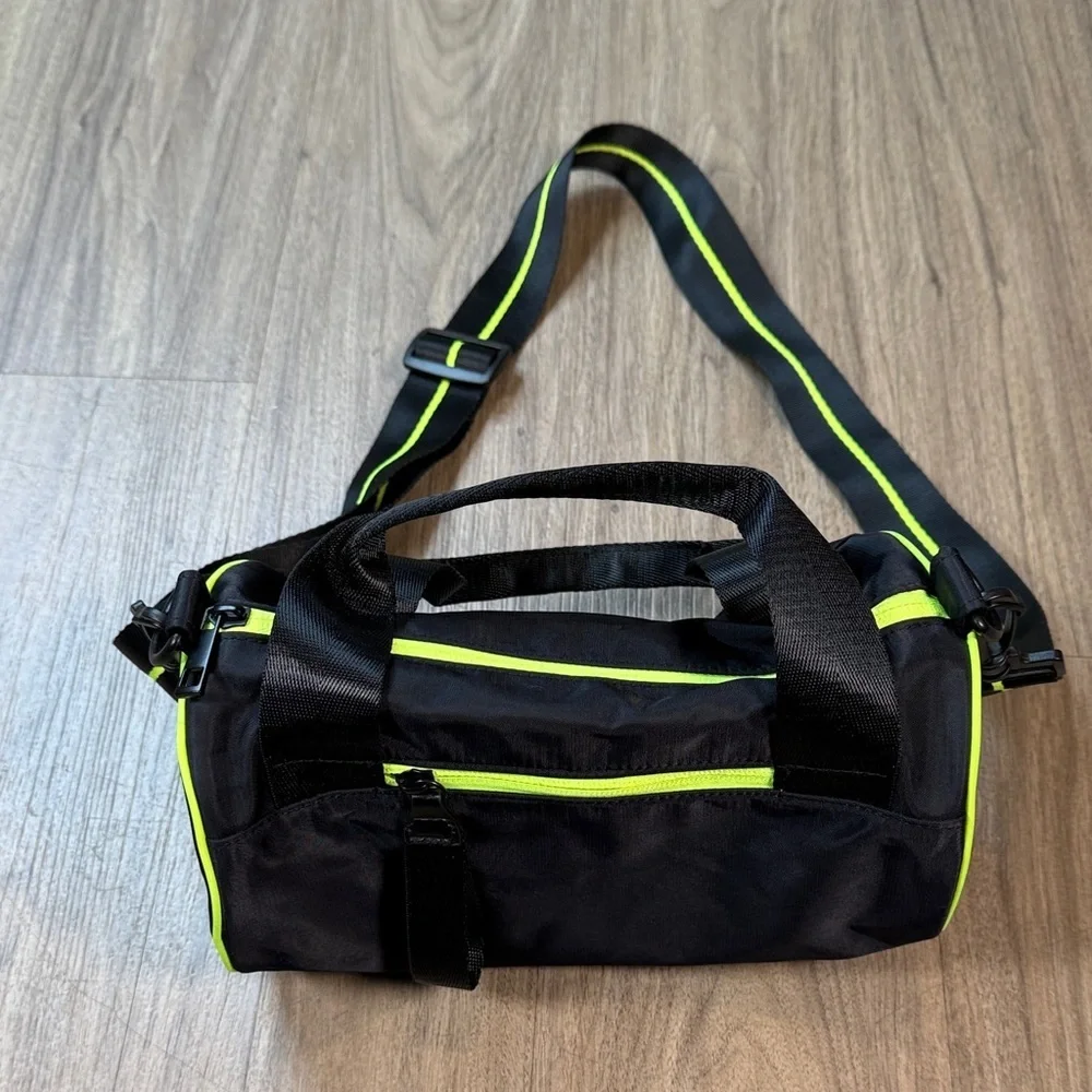 Black and Neon Green Men's Bag New Without Tags Crossbody Adjustable Straps